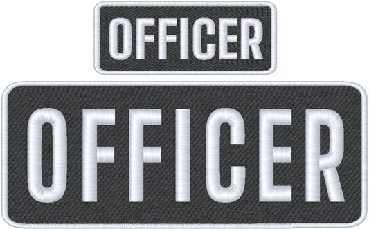 Officer Name Tag Set with Hook Backing, 1-10"x4" and 2-5"x2"