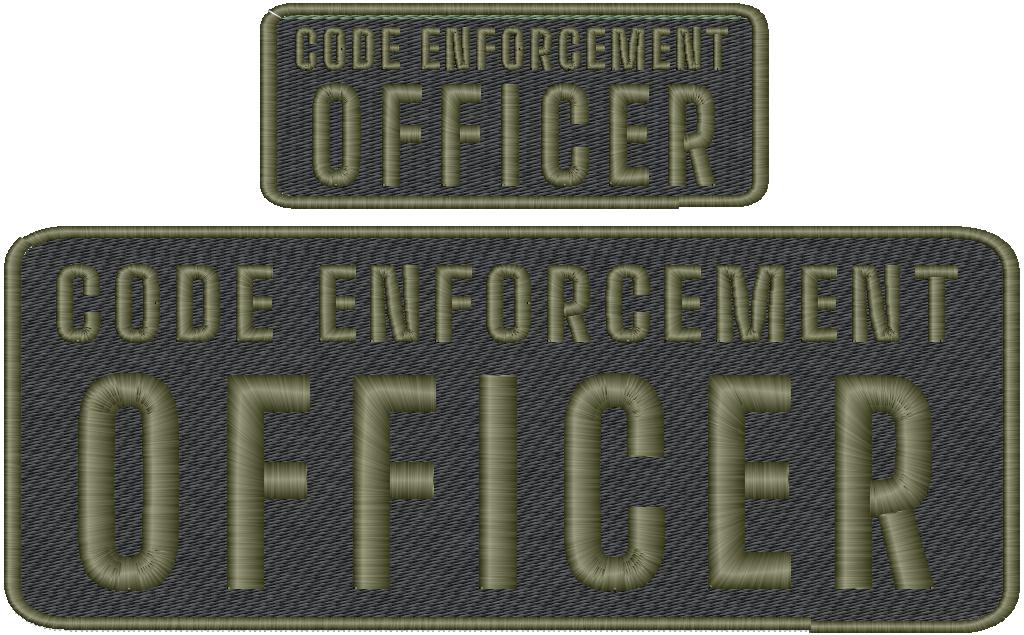 Code Enforcement Officer Name Tag Set with Hook Backing, 1-10"x4" and 2-5"x2"