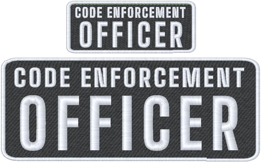 Code Enforcement Officer Name Tag Set with Hook Backing, 1-10"x4" and 2-5"x2"
