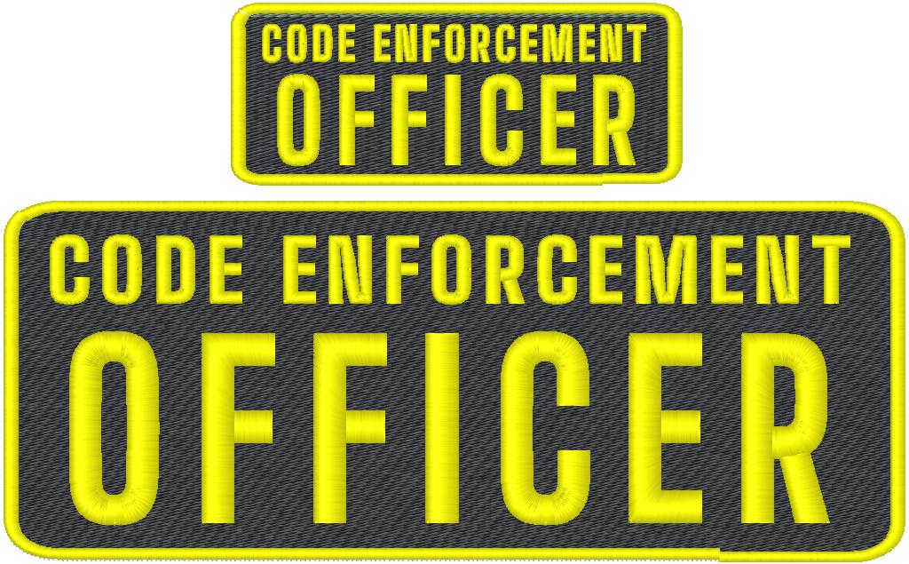 Code Enforcement Officer Name Tag Set with Hook Backing, 1-10"x4" and 2-5"x2"