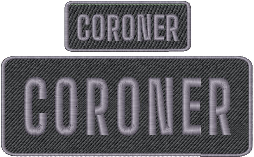 Coroner Name Tag Set with Hook Backing, 1-10"x4" and 2-5"x2"
