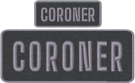 Coroner Name Tag Set with Hook Backing, 1-10"x4" and 2-5"x2"