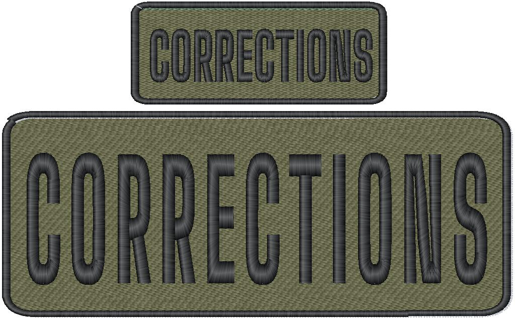 Corrections Officer Name Tag Set with Hook Backing, 1-10"x4" and 2-5"x2"