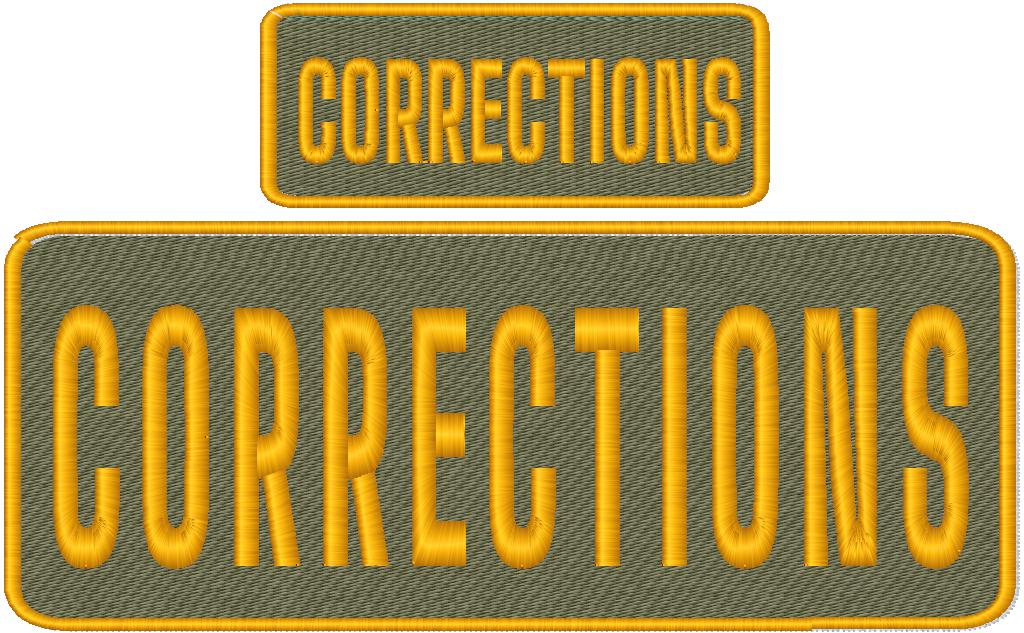 Corrections Officer Name Tag Set with Hook Backing, 1-10"x4" and 2-5"x2"