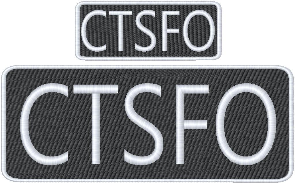 CTSFO Name Tag Set with Hook Backing, 1-10"x4" and 2-5"x2"