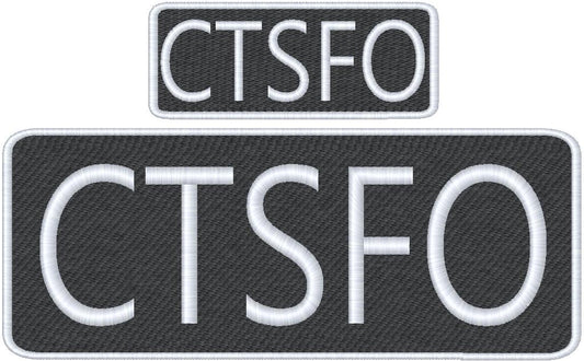 CTSFO Name Tag Set with Hook Backing, 1-10"x4" and 2-5"x2"