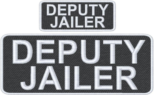 Deputy Jailer Name Tag Set with Hook Backing, 1-10"x4" and 2-5"x2"