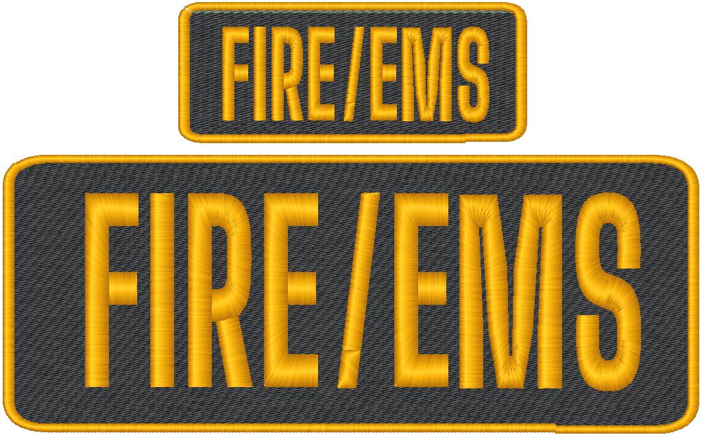 FIRE/EMS Name Tag Set with Hook Backing, 1-10"x4" and 2-5"x2"