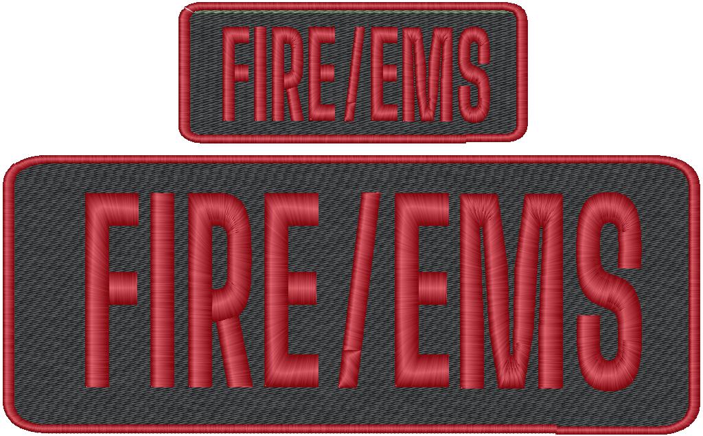 FIRE/EMS Name Tag Set with Hook Backing, 1-10"x4" and 2-5"x2"