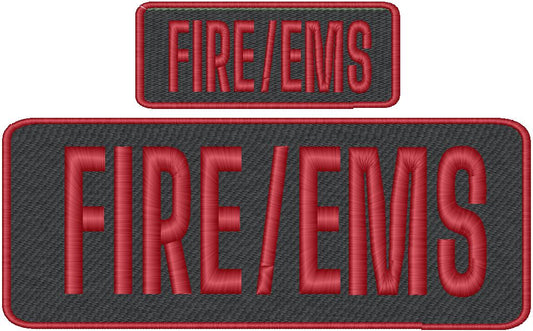 FIRE/EMS Name Tag Set with Hook Backing, 1-10"x4" and 2-5"x2"