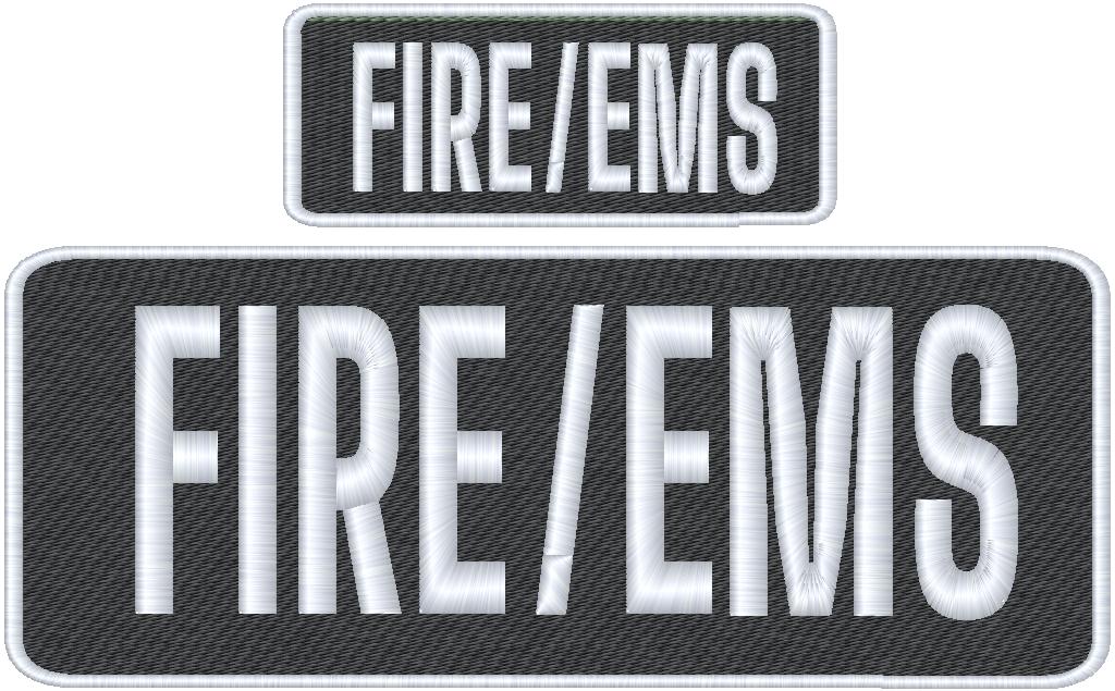 FIRE/EMS Name Tag Set with Hook Backing, 1-10"x4" and 2-5"x2"