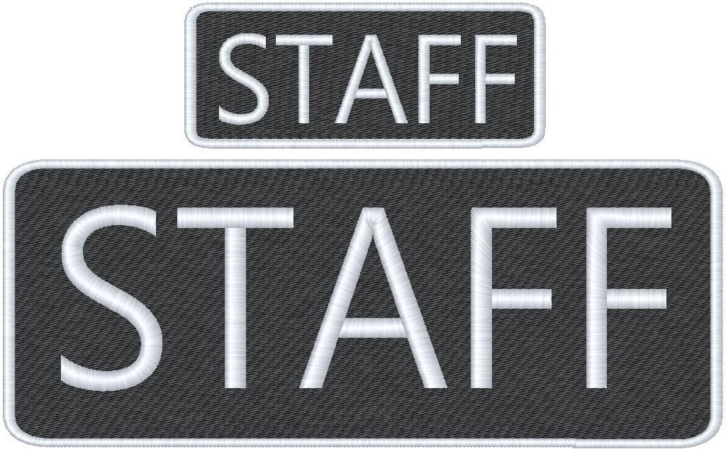 Staff Name Tag Set with Hook Backing, 1-10"x4" and 2-5"x2"