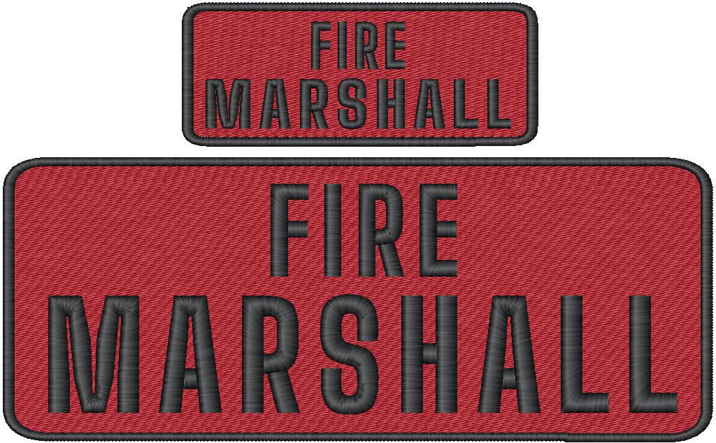 Fire Marshal Name Tag Set with Hook Backing, 1-10"x4" and 2-5"x2"