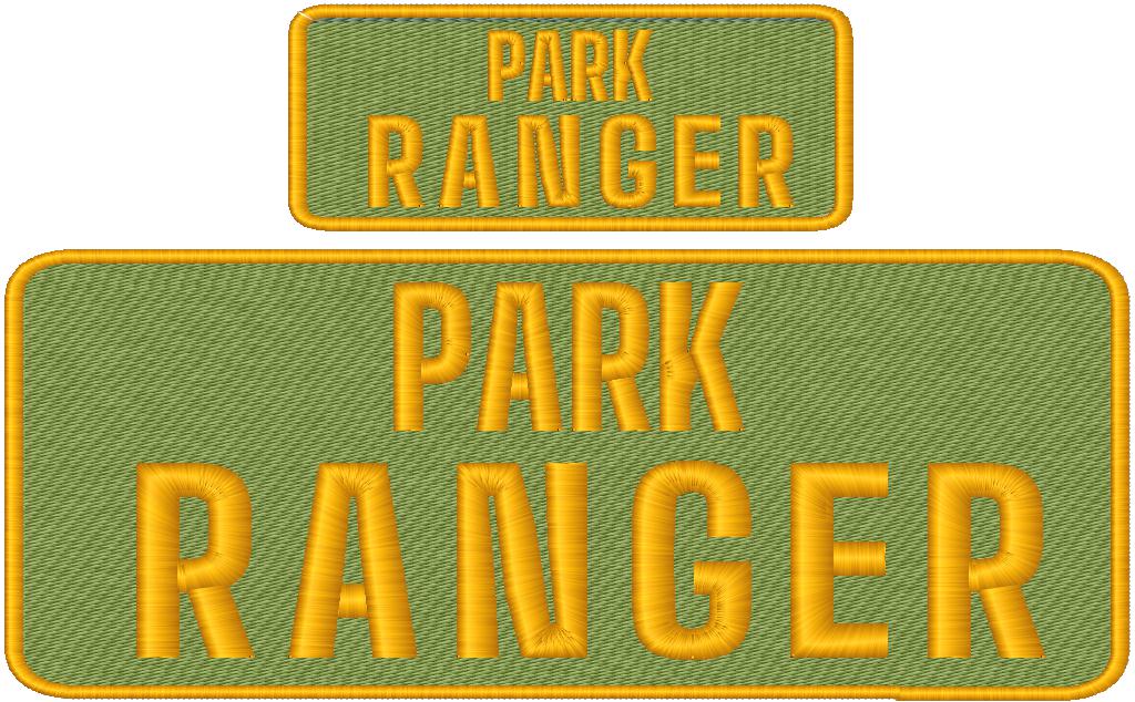 Park Ranger Name Tag Set with Hook Backing, 1-10"x4" and 2-5"x2"