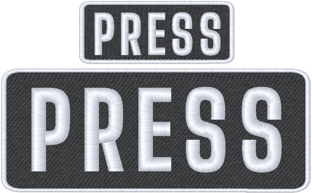 Press Name Tag Set with Hook Backing, 1-10"x4" and 2-5"x2"