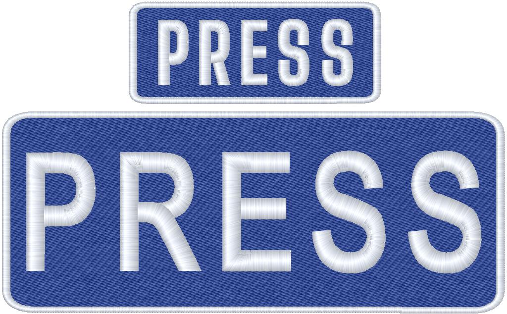 Press Name Tag Set with Hook Backing, 1-10"x4" and 2-5"x2"