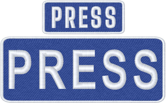 Press Name Tag Set with Hook Backing, 1-10"x4" and 2-5"x2"