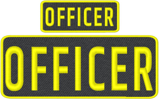 Officer Name Tag Set with Hook Backing, 1-10"x4" and 2-5"x2"