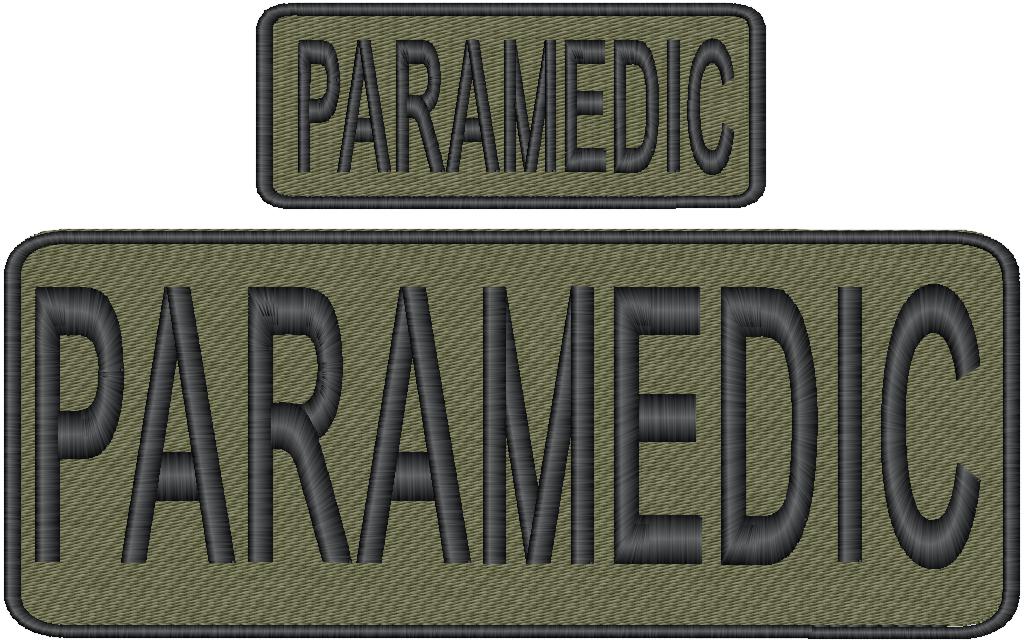 Paramedic Name Tag Set with Hook Backing, 1-10"x4" and 2-5"x2"