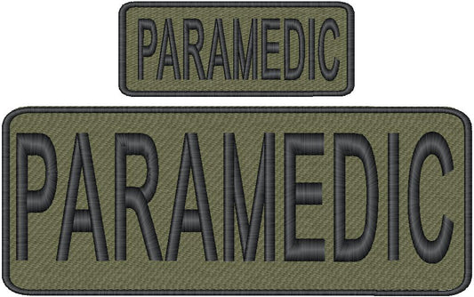 Paramedic Name Tag Set with Hook Backing, 1-10"x4" and 2-5"x2"
