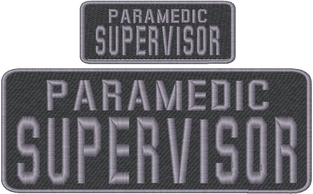 Paramedic Supervisor Name Tag Set with Hook Backing, 1-10"x4" and 2-5"x2"