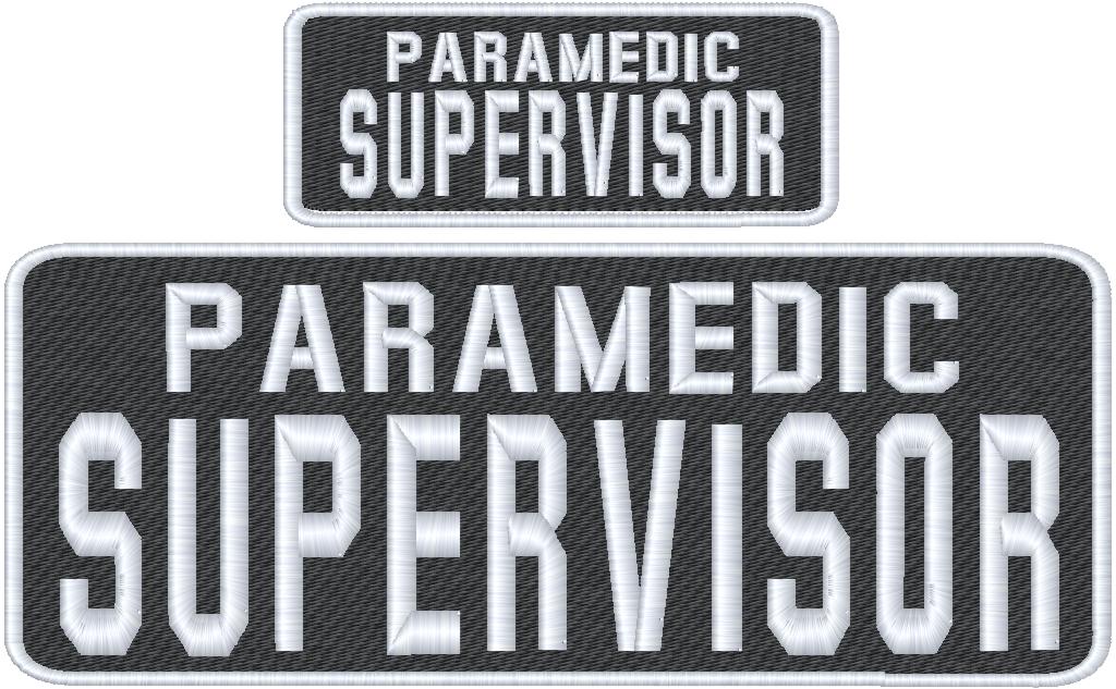 Paramedic Supervisor Name Tag Set with Hook Backing, 1-10"x4" and 2-5"x2"