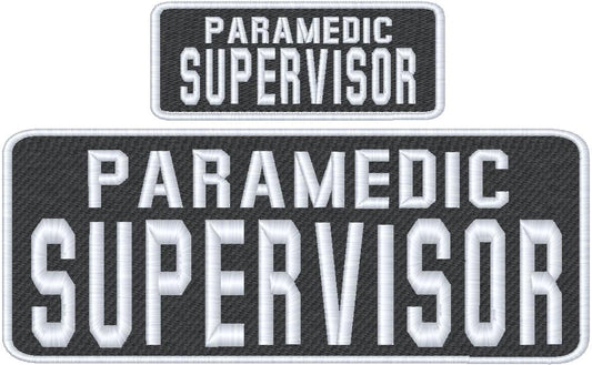 Paramedic Supervisor Name Tag Set with Hook Backing, 1-10"x4" and 2-5"x2"