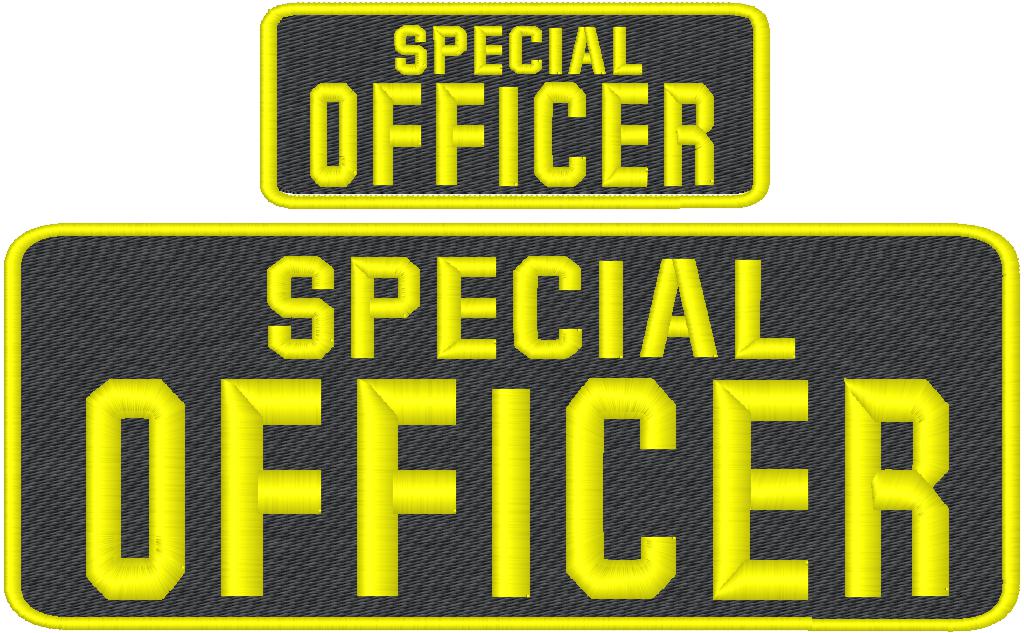 Special Officer Name Tag Set with Hook Backing, 1-10"x4" and 2-5"x2"