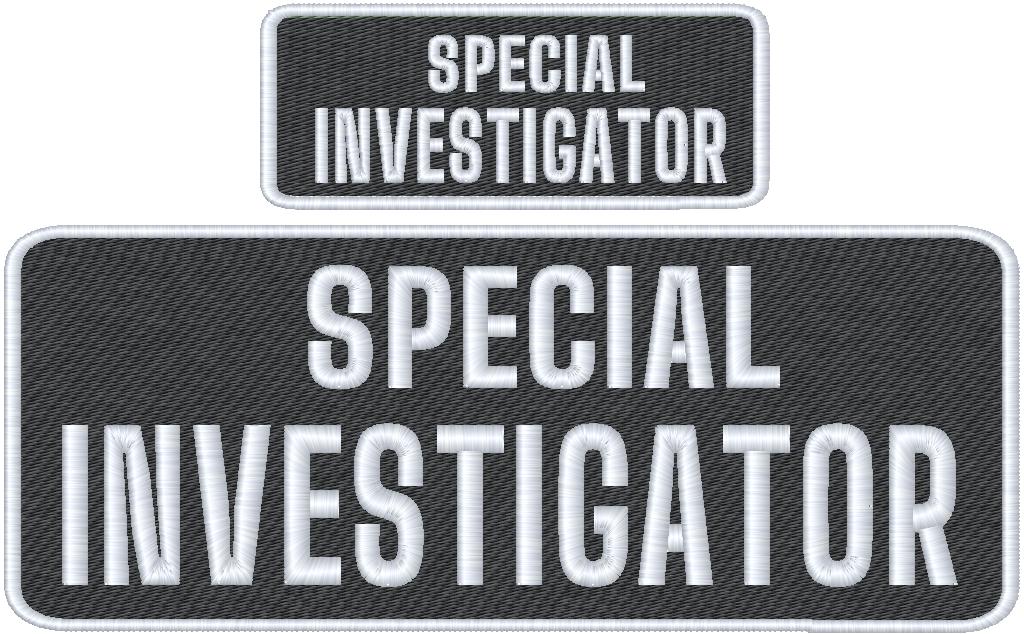 Special Investigator Name Tag Set with Hook Backing, 1-10"x4" and 2-5"x2"