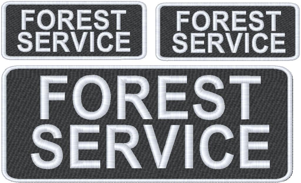 Forest Service Name Tag Set with Hook Backing, 1-10"x4" and 2-5"x2"