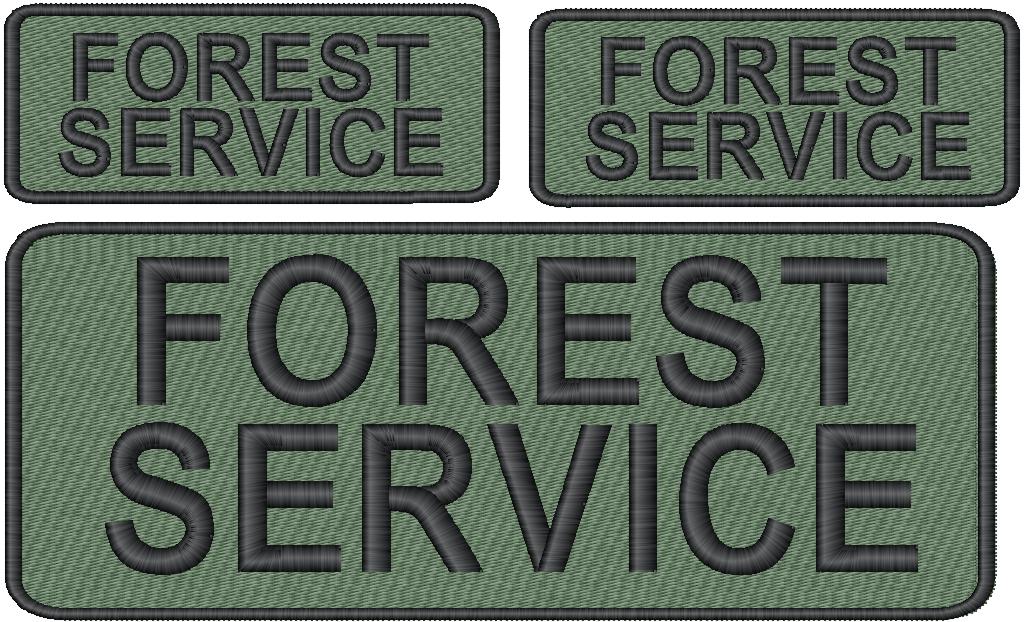 Forest Service Name Tag Set with Hook Backing, 1-10"x4" and 2-5"x2"