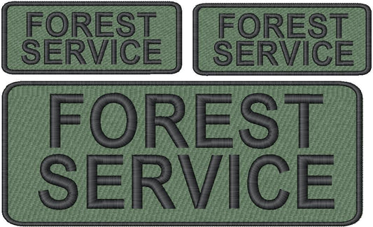 Forest Service Name Tag Set with Hook Backing, 1-10"x4" and 2-5"x2"