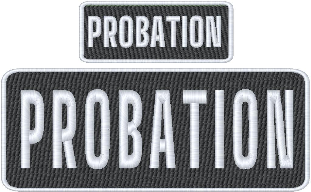 Probation Name Tag Set with Hook Backing, 1-10"x4" and 2-5"x2"