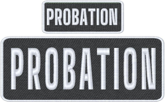Probation Name Tag Set with Hook Backing, 1-10"x4" and 2-5"x2"