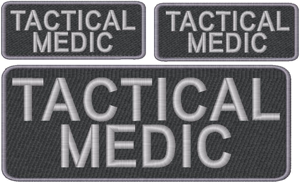 Tactical Medic Name Tag Set with Hook Backing, 1-10"x4" and 2-5"x2"