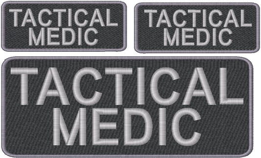 Tactical Medic Name Tag Set with Hook Backing, 1-10"x4" and 2-5"x2"