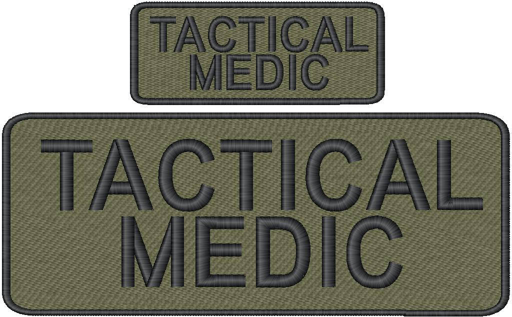 Tactical Medic Name Tag Set with Hook Backing, 1-10"x4" and 2-5"x2"