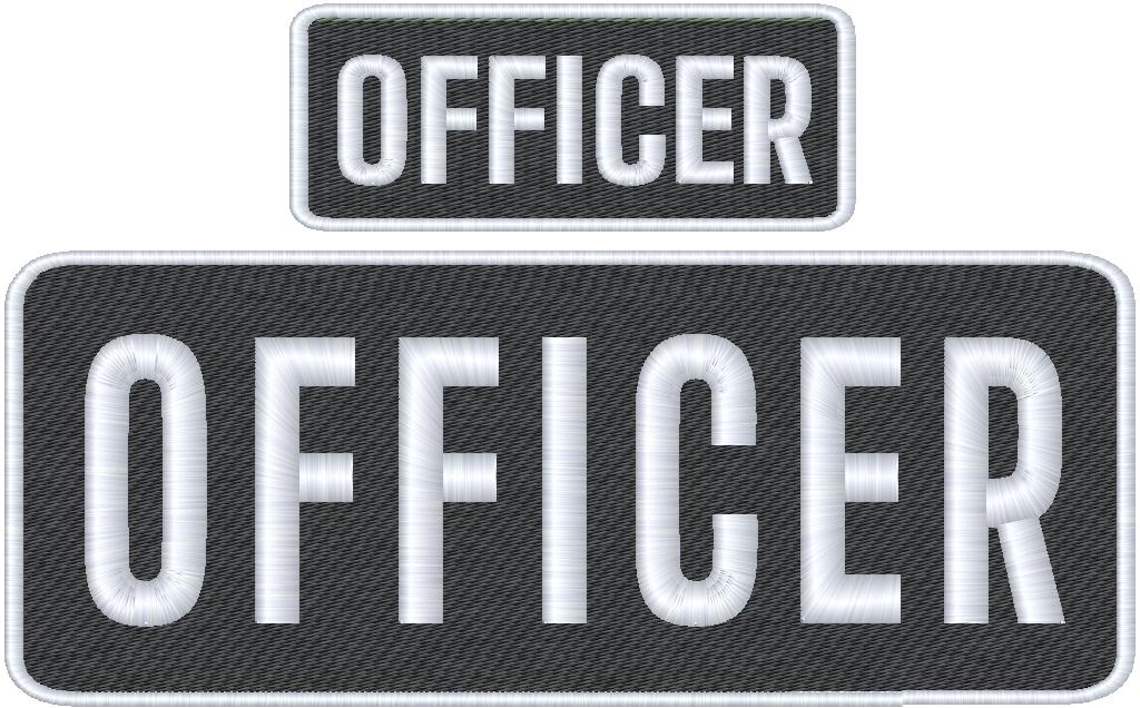 Officer Name Tag Set with Hook Backing, 1-10"x4" and 2-5"x2"
