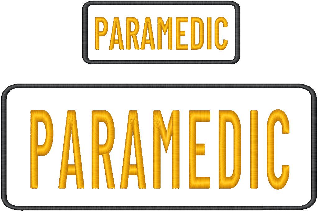 Paramedic Name Tag Set with Hook Backing, 1-10"x4" and 2-5"x2"