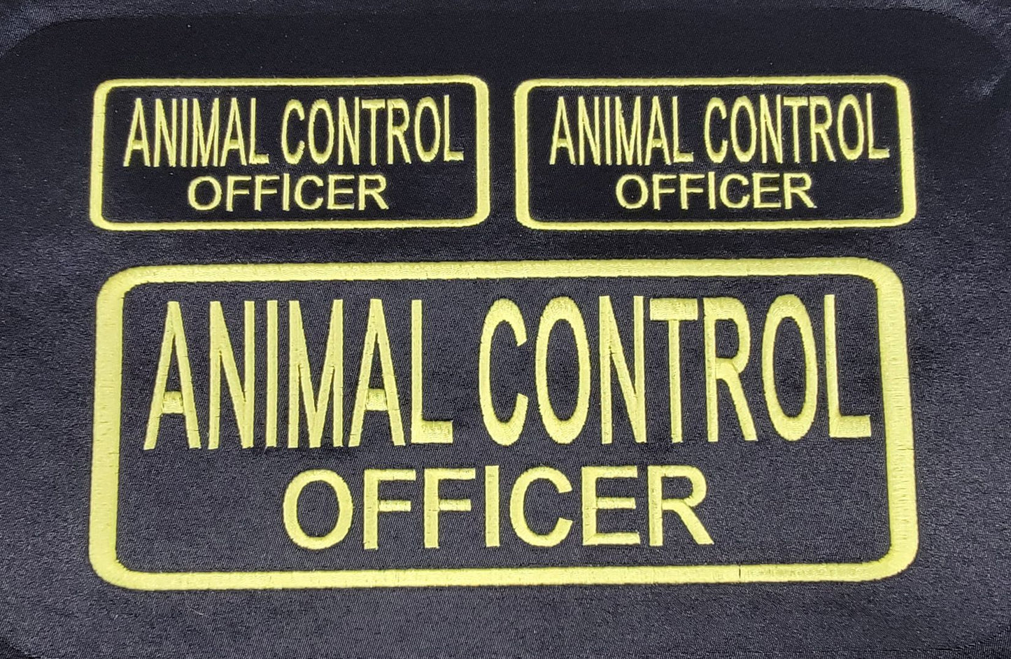 Animal Control Officer Name Tag Set with Hook Backing, 1-10"x4" and 2-5"x2"