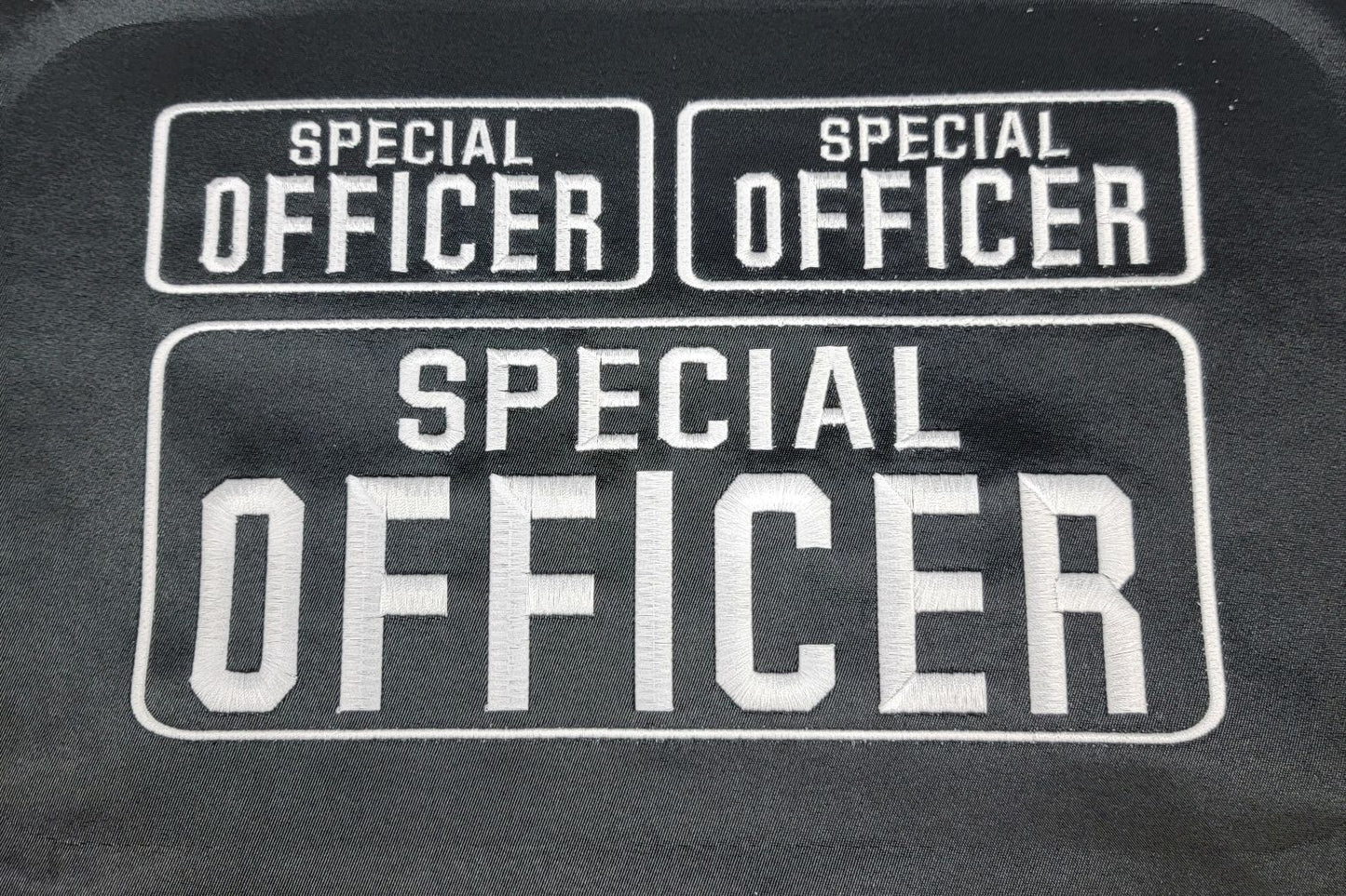 Special Officer Name Tag Set with Hook Backing, 1-10"x4" and 2-5"x2"