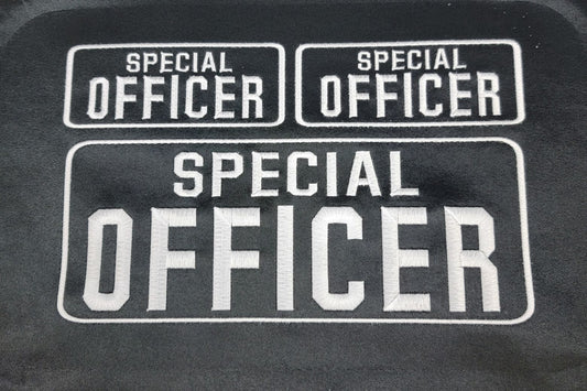 Special Officer Name Tag Set with Hook Backing, 1-10"x4" and 2-5"x2"