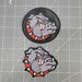 Round Bulldog Patch | 3" Embroidered on Black Twill